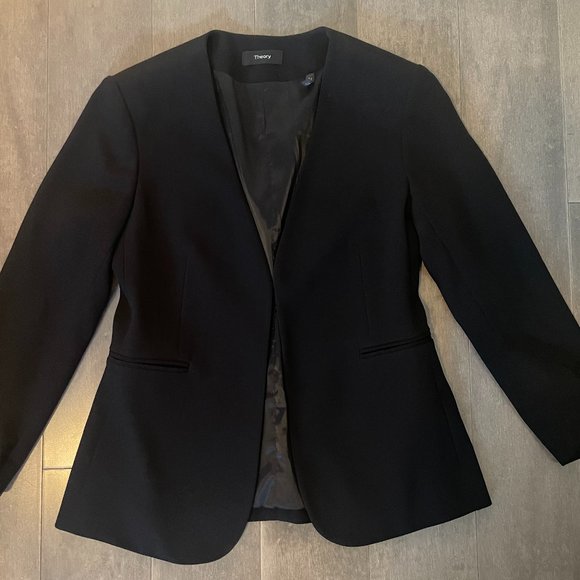Theory Blazer (Similar to Lindrayia Blazer Style on website) Black Size 0 - Picture 1 of 5
